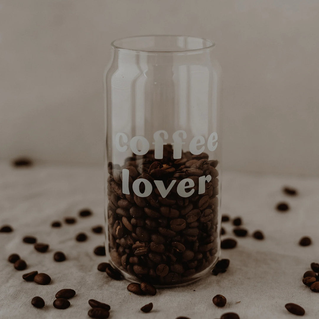 Taza de cristal para amantes del café