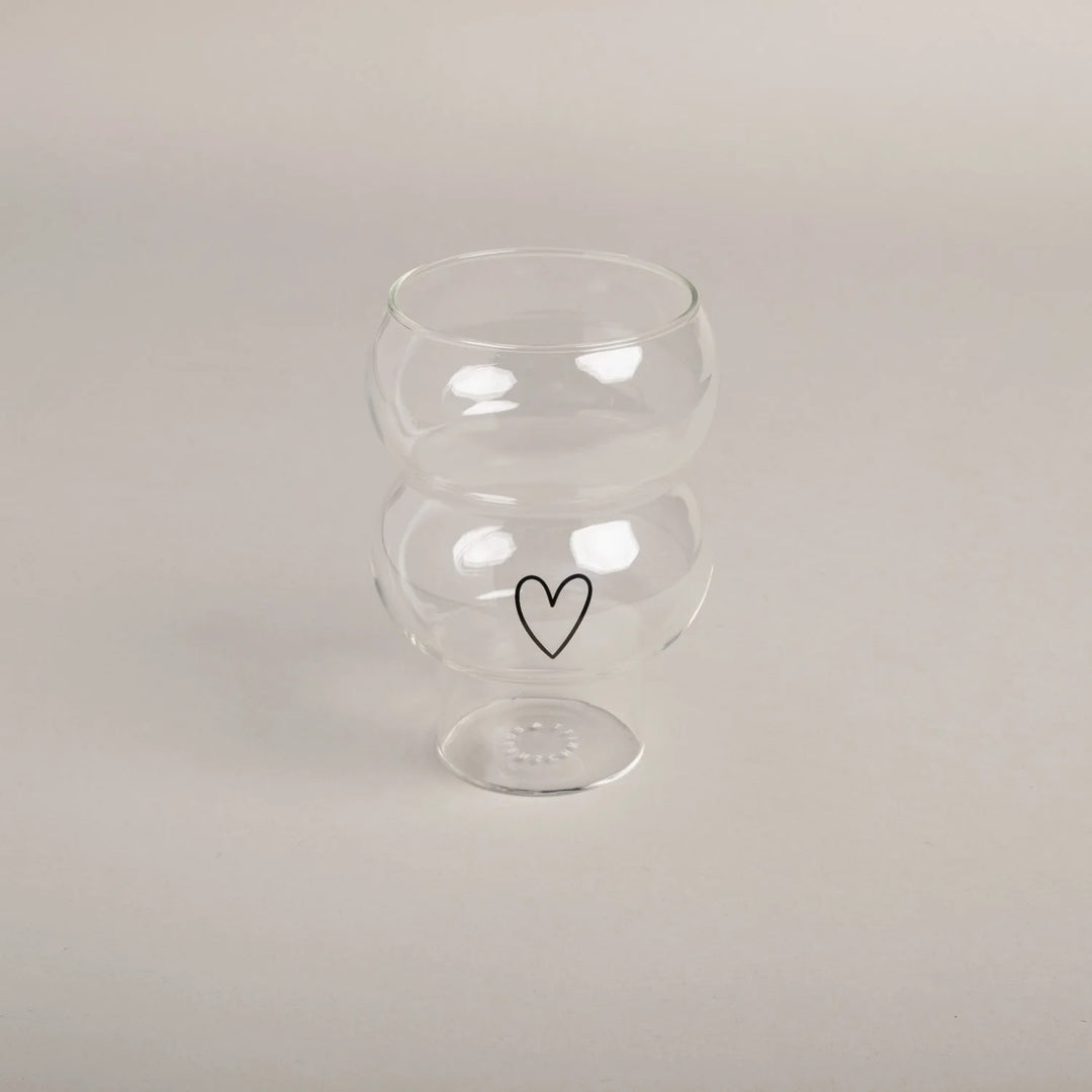 Copa de cristal con burbujas