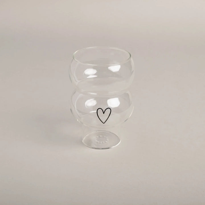 Copa de cristal con burbujas
